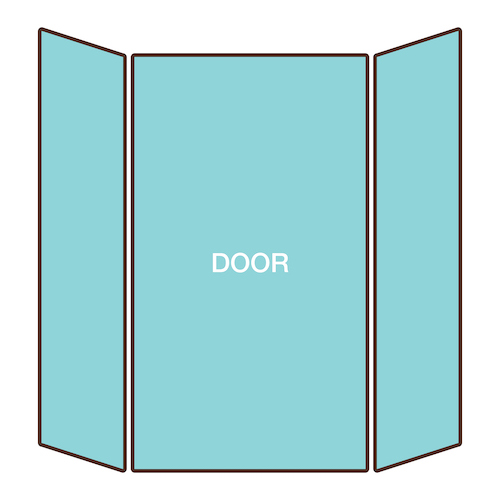 Door with Two 135º Panels