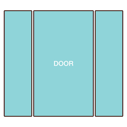 Door with Two Inline Panels